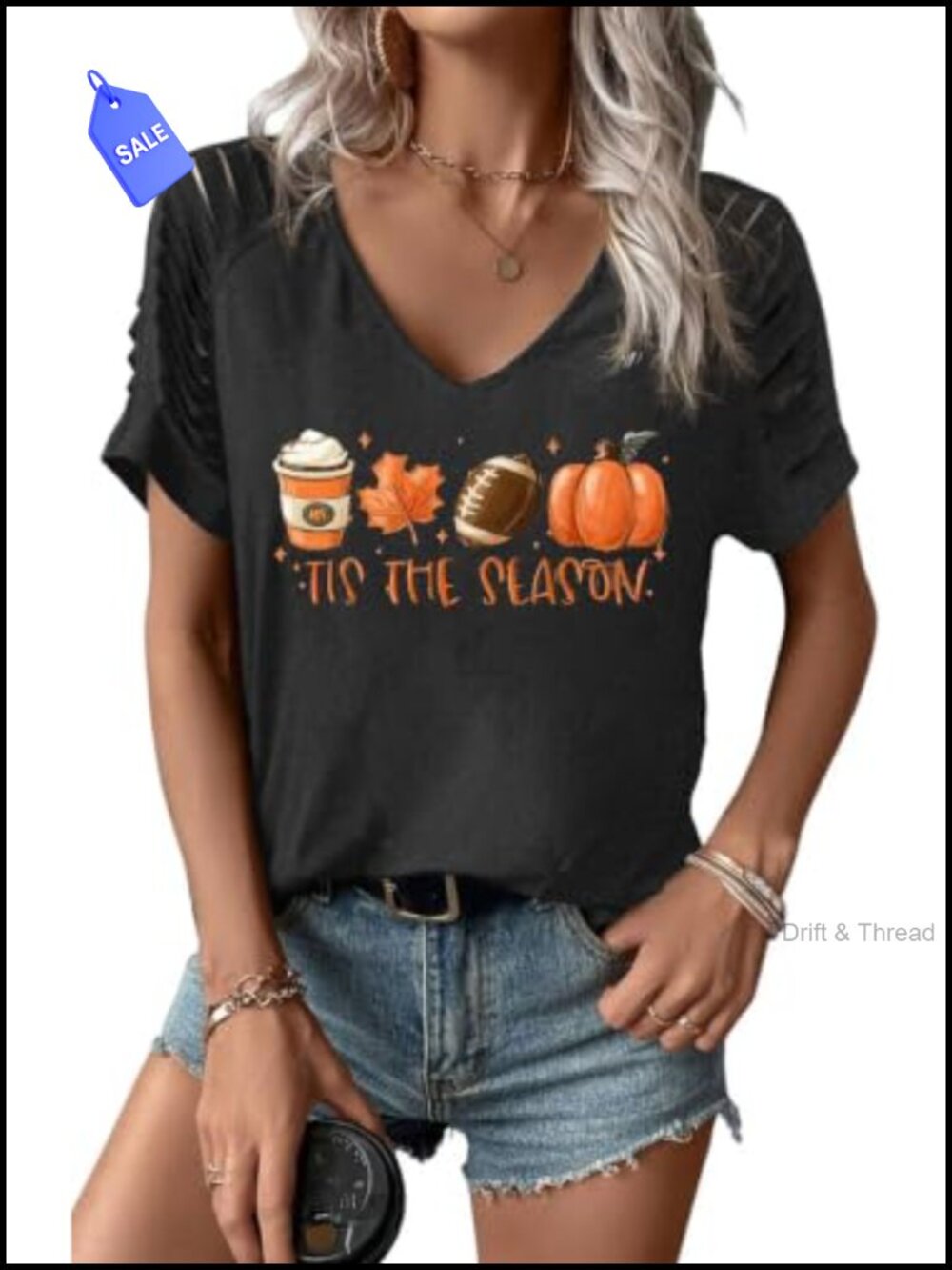 Womens Cut Out V Neck Boho Floral Graphic Tee Cold Shoulder Summer Top